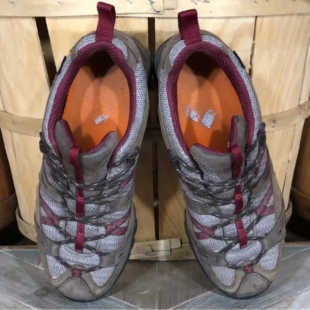 Merrell Siren Sport GTX Brown Leather Mesh Waterproof Hiking Shoes Womens Size 8